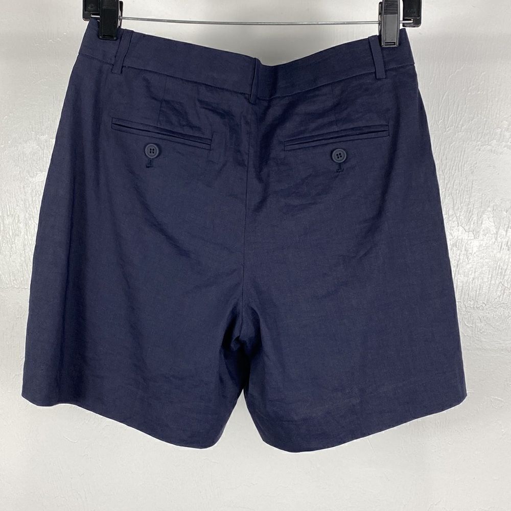 Theory Linen Blend Dark Gray High Rise Shorts size 2 - Picture 4 of 11